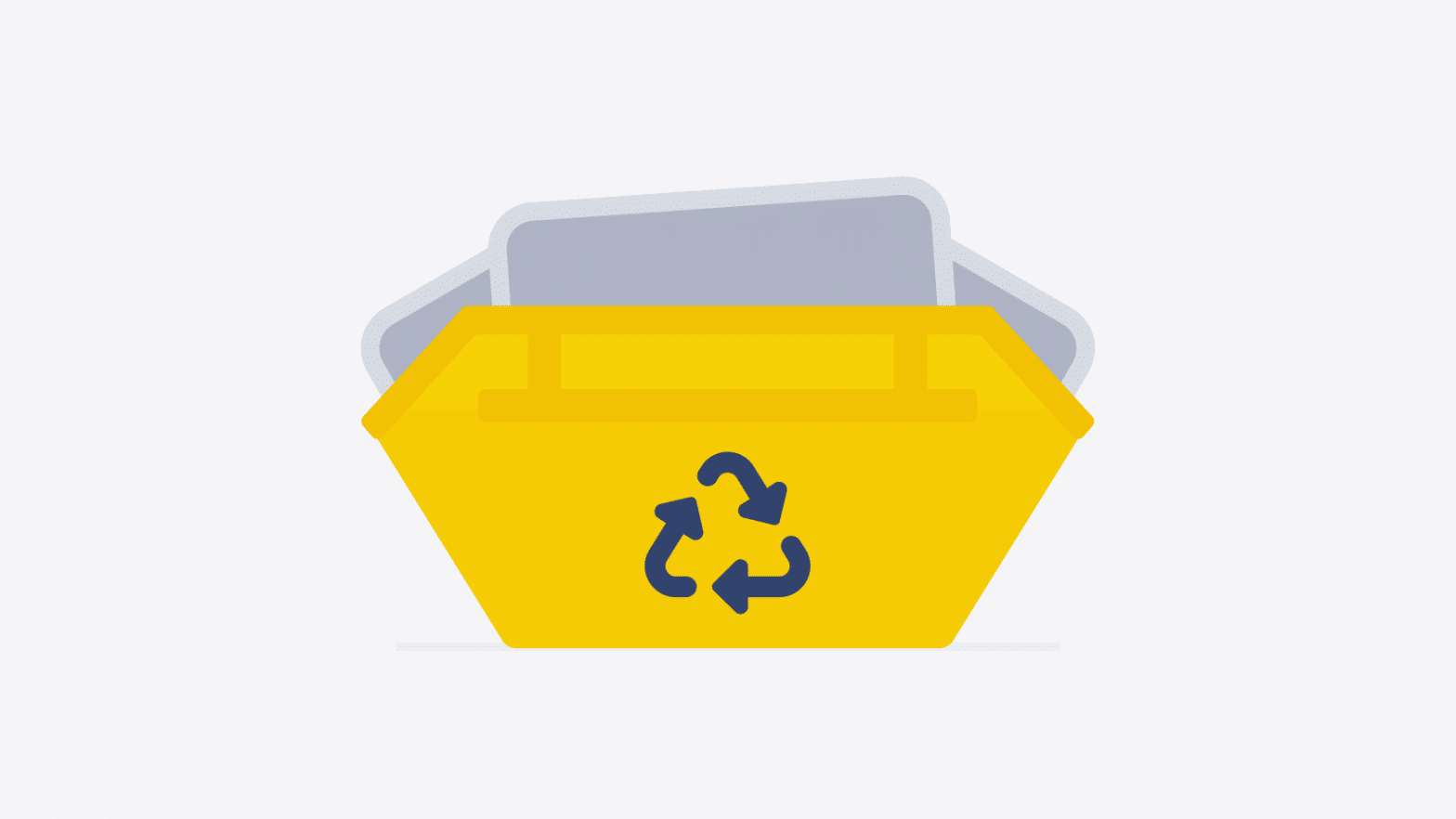 Graphic of a skip filled with plasterboard